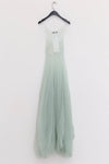 SWAYING/KNIT fishtail patchwork suspender dress SW24SS2L33 light green